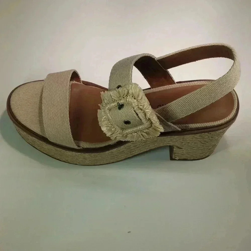 Lucky brand women's Yidris Espandrille platform sandal Healed - Picture 5 of 12